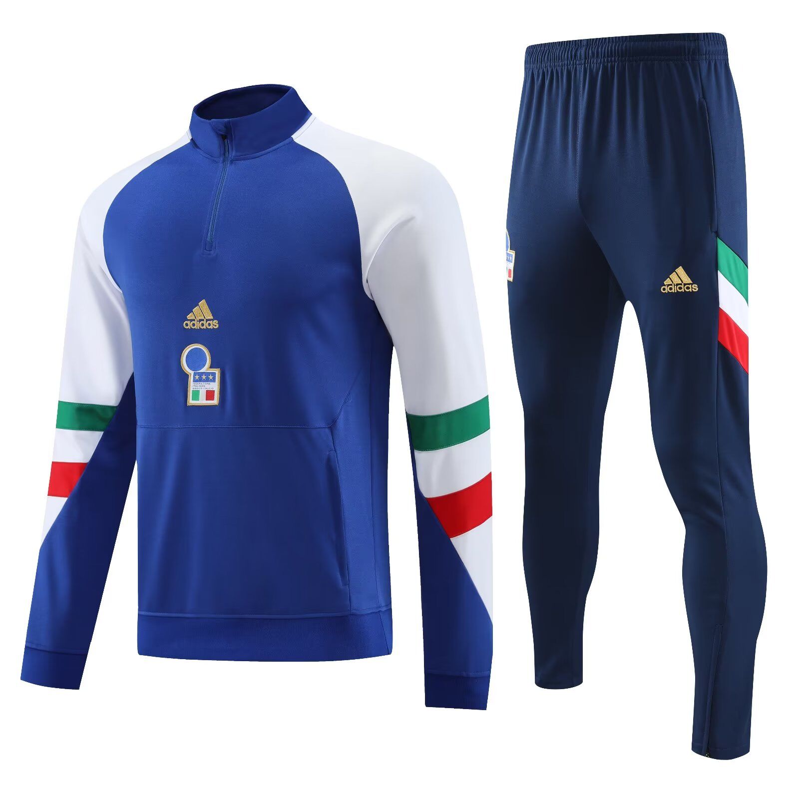 AAA Quality Italy 23/24 Tracksuit - Dark Blue/White